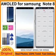 D'origine N950F LCD Pour Samsung Galaxy Note 8 Affichage SANS Cadre Super AMOLED Note 8 Écran SM-N950A N950U Réparation D'écran Tactile D'AFFICHAGE à CRISTAUX LIQUIDES=