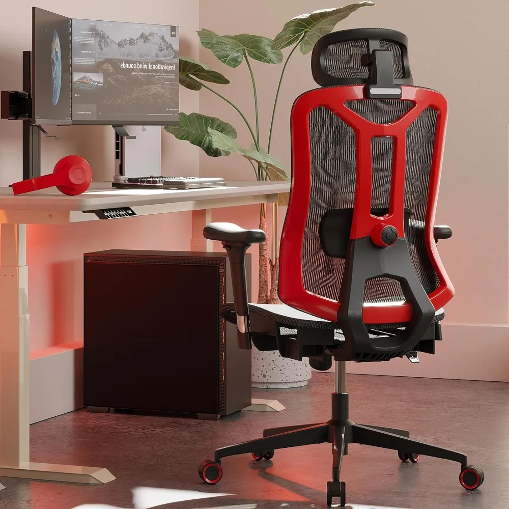 Ergonomic Office Chair, Home Office Desk Chair with Adjustable 3D Lumbar Support, Headrest & 3D Armrest, Mesh Computer
Ergonomic Office Chair, Home Office Desk Chair with Adjustable 3D Lumbar Support, Headrest & 3D Armrest, Mesh Computer