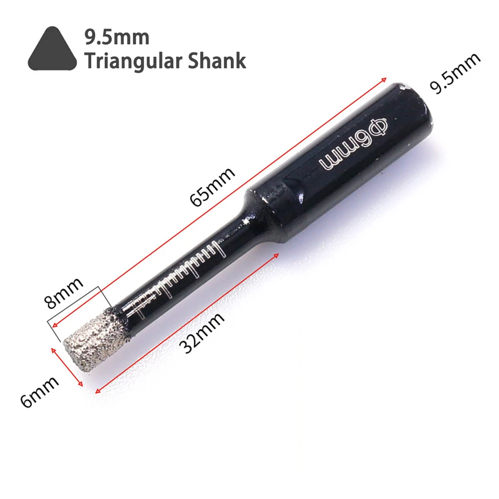 Brazing Hole Opener Hole Opener 9.5mm Triangular Shank Black Brazing HCS Silver 10mm 12mm For: Drilling Granite
Brazing Hole Opener Hole Opener 9.5mm Triangular Shank Black Brazing HCS Silver 10mm 12mm For: Drilling Granite