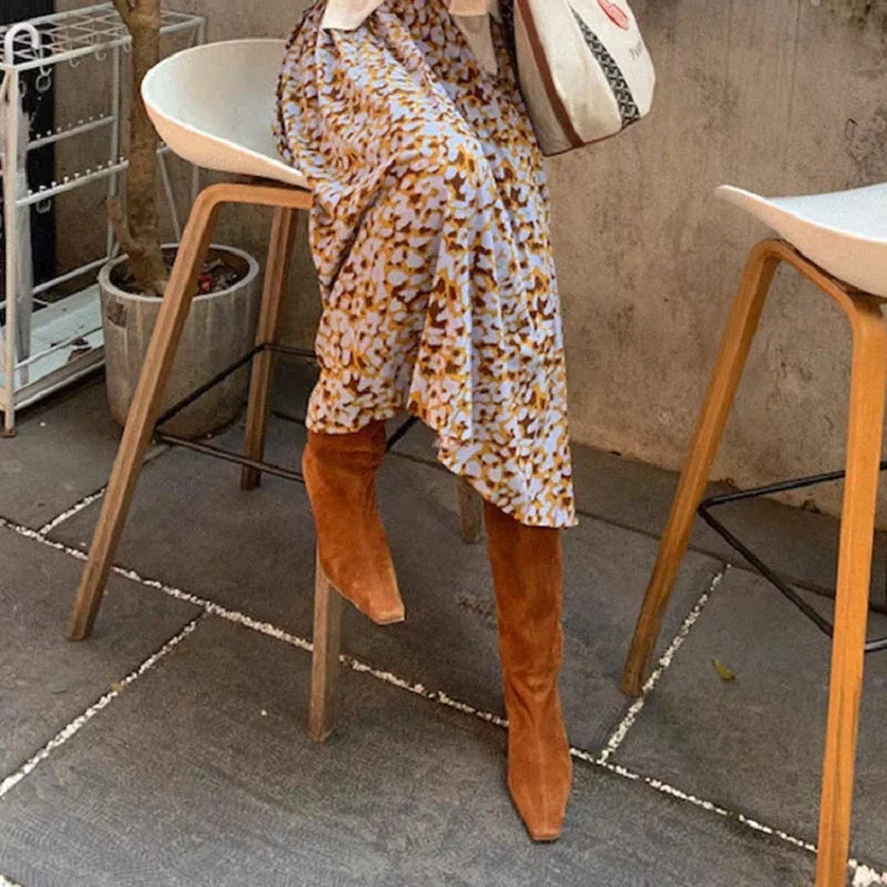 Kitten Heel Women Boots Ladies Shoes Sip On Leather Winter Shoes Sheep Suede Spring Autumn Mid Calf High Boots Square Toe Size43
Kitten Heel Women Boots Ladies Shoes Sip On Leather Winter Shoes Sheep Suede Spring Autumn Mid Calf High Boots Square Toe Size43