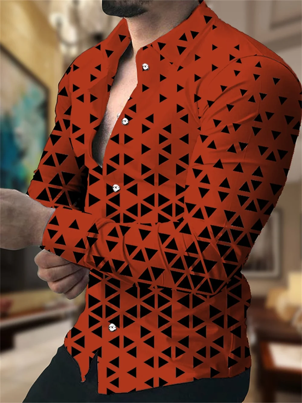 Men's lapel geometric square plaid shirt outdoor leisure long sleeved button printed clothing designer comfortable 2024
Men's lapel geometric square plaid shirt outdoor leisure long sleeved button printed clothing designer comfortable 2024
