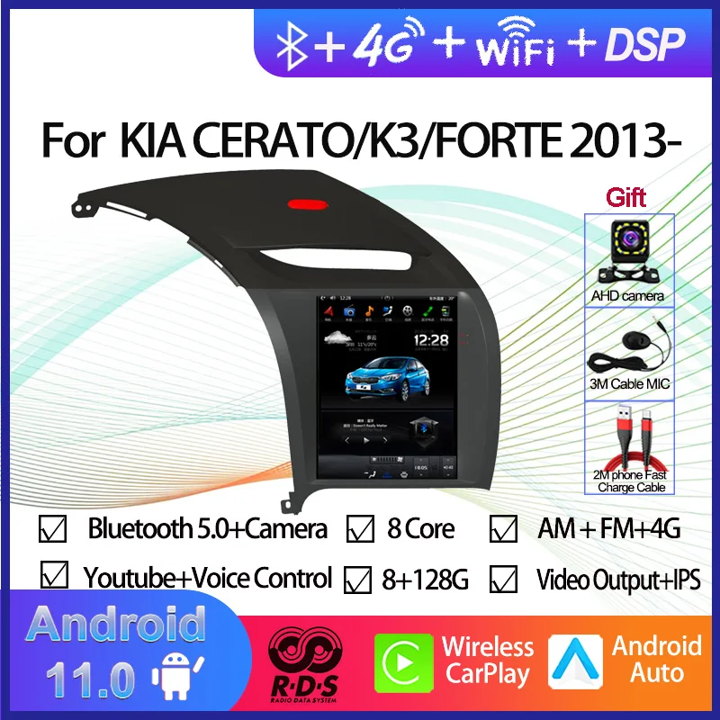 Android Car GPS Navigation 10.4" Tesla Style Screen For KIA CERATO/K3/FORTE 2013-2021 Auto Radio Stereo Multimedia Player
Android Car GPS Navigation 10.4" Tesla Style Screen For KIA CERATO/K3/FORTE 2013-2021 Auto Radio Stereo Multimedia Player