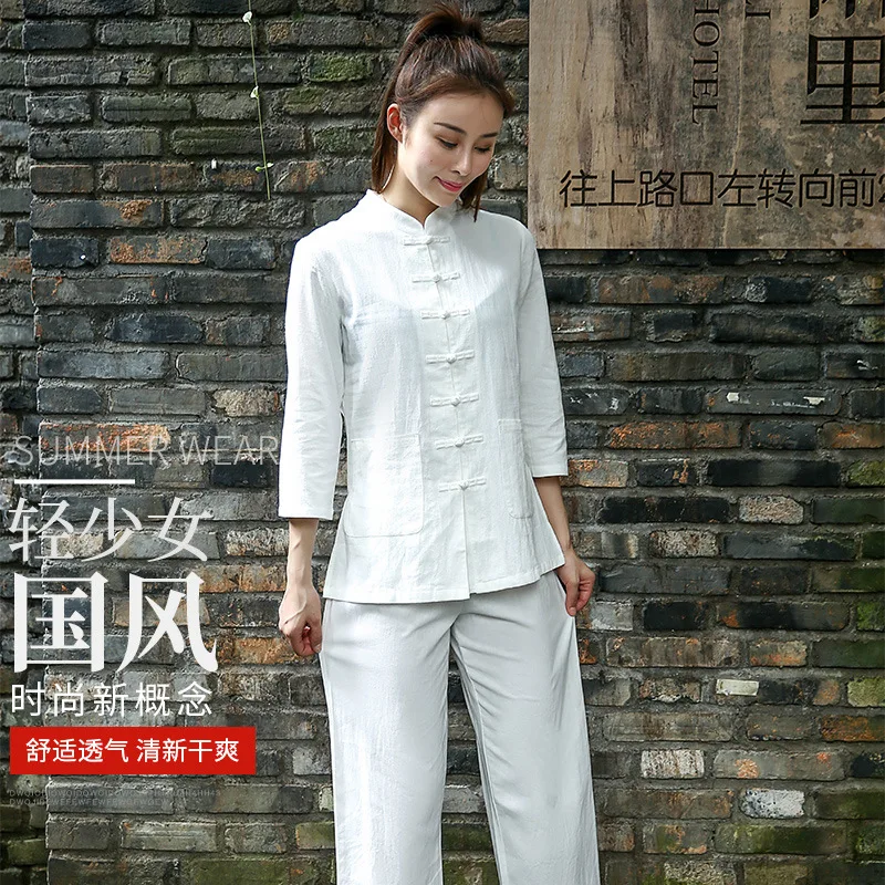 Cotton Linen Women Yoga Tai Chi Martial Arts Set Chinese Style Loose Sweatshirt+pant Casual Workout Meditation Kungfu Outft Set
Cotton Linen Women Yoga Tai Chi Martial Arts Set Chinese Style Loose Sweatshirt+pant Casual Workout Meditation Kungfu Outft Set