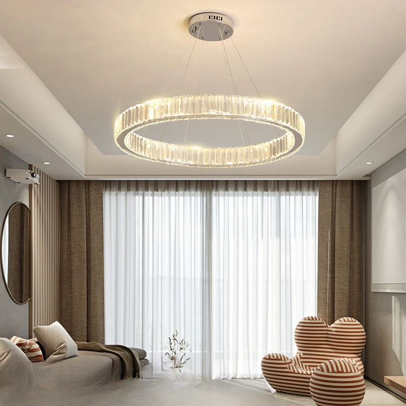Modern minimalist bedroom chandelier room creative personality round dining room living room bar atmospheric crystal lamp
Modern minimalist bedroom chandelier room creative personality round dining room living room bar atmospheric crystal lamp
