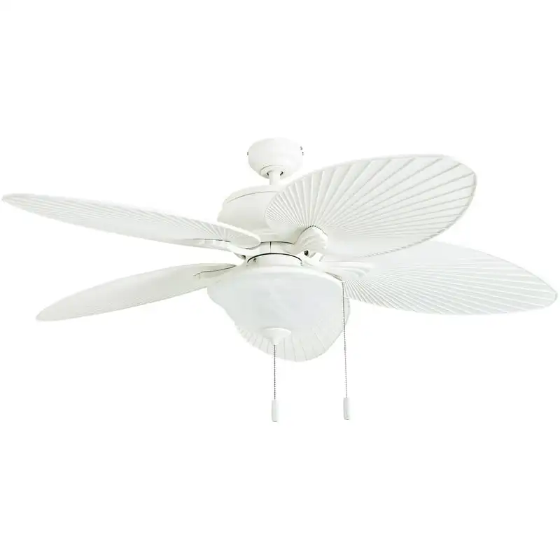 52" Tropical Indoor/Outdoor Ceiling Fan with 5 Blades, Kit, Pull Chains & Reverse Airflow
52" Tropical Indoor/Outdoor Ceiling Fan with 5 Blades, Kit, Pull Chains & Reverse Airflow