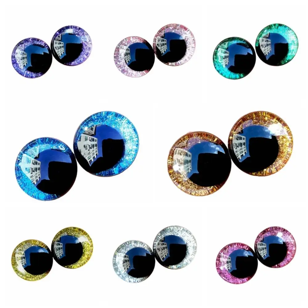 

10PCS/LOT Cartoon Toy Glitter Safety Eyes Washer Round Dolls Pupil Eyes 10-25mm Doll Part Comical Round Glitter Toy Eyes