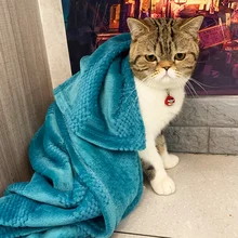 Pet Blanket Dog Fluffy Towel Blanket Fleece Sleeping Cover Towel Cushion for Dog Cats Mat Bed,Blanket for Beds Winter Warm