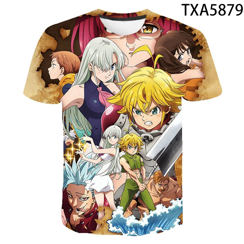 

T Shirt Men Women Children The Seven Deadly Sins Nana Anime 3D Printed T-shirts Casual Boy Girl Kids Summer Fashion Tops Tee