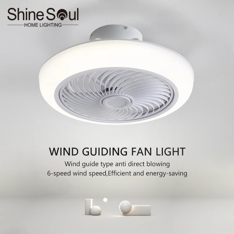 

LED Ceiling Fan Light Intelligent Remote Control APP with Dimmable and Silent Fan Light Living Room Bedroom Home Ceiling Fan