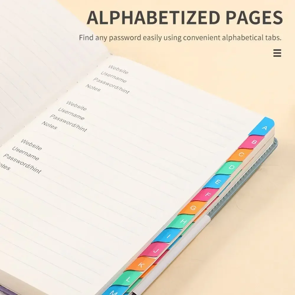 

Notebook Alphabetical Internet Book Keeper Tabs With Website Logbook Address Password