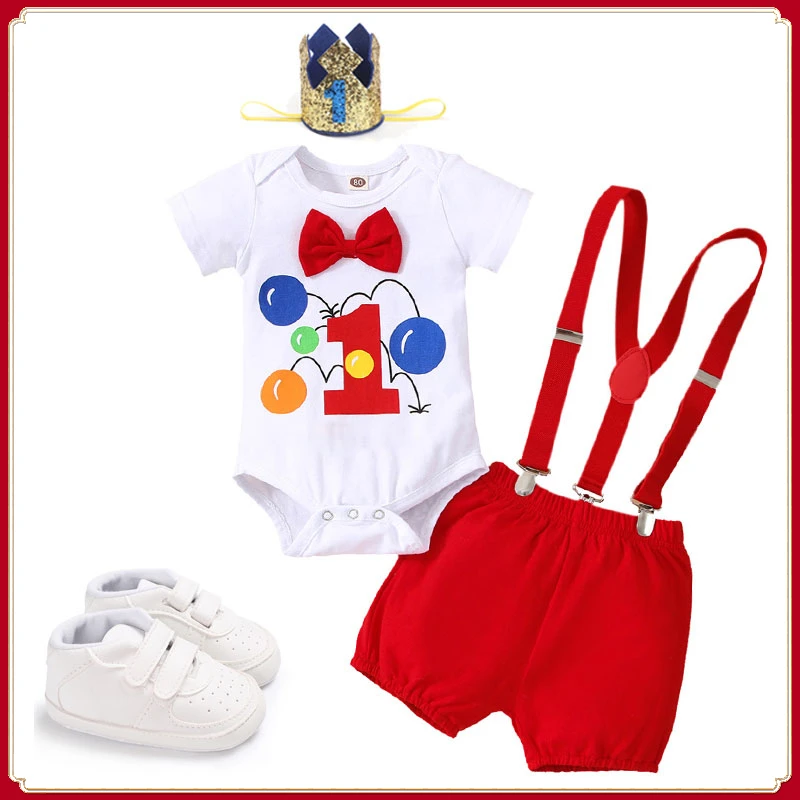Baby Boy Outfit Set Newborn Letter Printed My First Birthday Cake Smash Outfit Photograph Bodysuits with Red Suspender Pants
Baby Boy Outfit Set Newborn Letter Printed My First Birthday Cake Smash Outfit Photograph Bodysuits with Red Suspender Pants