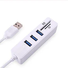 For PC Laptop Computer USB Hub Combo 3 Ports USB 2.0 Hub High Speed Splitter Multi USB Combo 2 In 1 SD / TF Card Reader
For PC Laptop Computer USB Hub Combo 3 Ports USB 2.0 Hub High Speed Splitter Multi USB Combo 2 In 1 SD / TF Card Reader