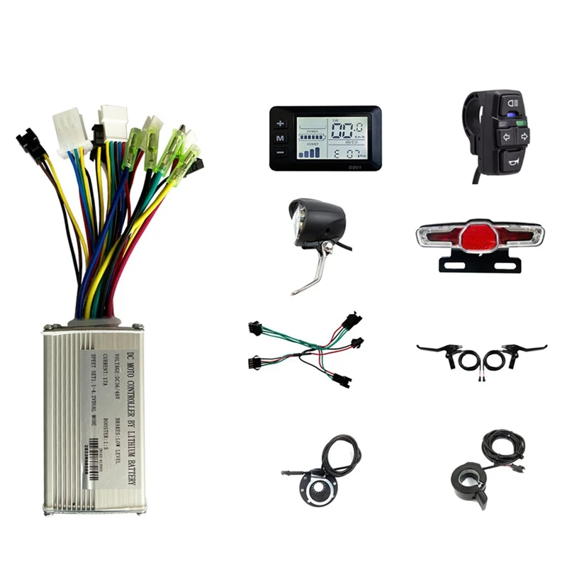 GD01 LCD Display Panel Electric Bicycle Scooter Brushless Controller Kit 36V‑48V 17A Controller With E-Bike Light
GD01 LCD Display Panel Electric Bicycle Scooter Brushless Controller Kit 36V‑48V 17A Controller With E-Bike Light