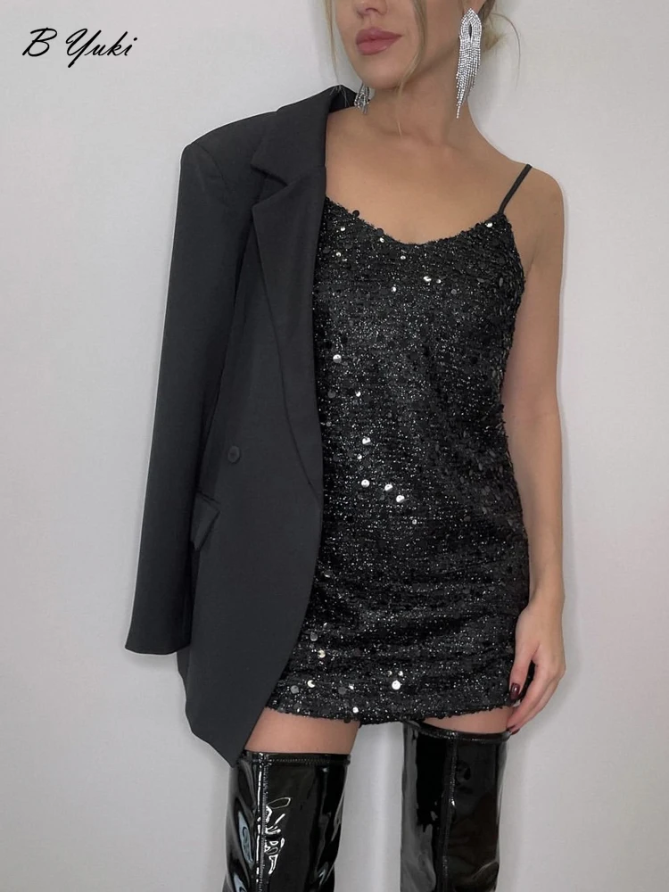 Blessyuki Sexy V-neck Sleeveless Sequined Dress Women Loose Elegant Vintage Party Dresses Mini Dress Hot Girl Camisole Y2k Dress
Blessyuki Sexy V-neck Sleeveless Sequined Dress Women Loose Elegant Vintage Party Dresses Mini Dress Hot Girl Camisole Y2k Dress