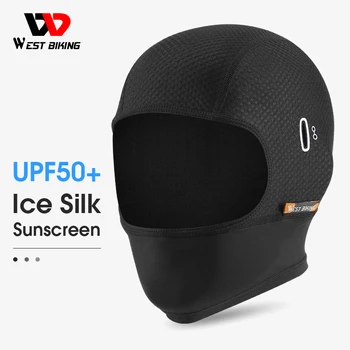 Prepare-se para o Inverno com o Conjunto de Cachecol e Gorro Feminino Peludo 8 WEST BIKING Summer Cycling Cap Anti-UV Motorcycle Balaclava Ice Silk Sun Protection Sports Headwear Outdoor Bicycle Fishing Hat