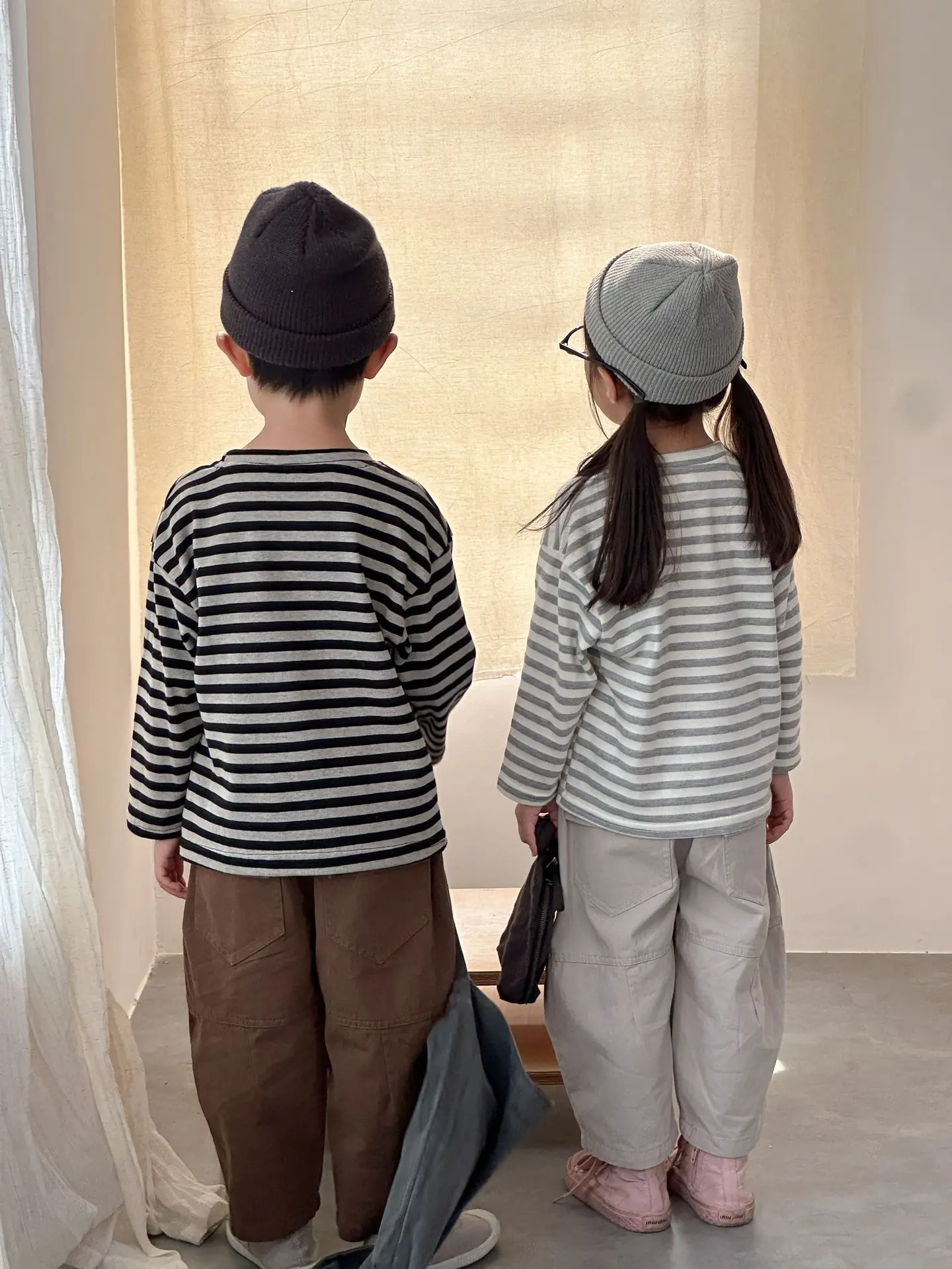 2025 Autumn New Children Long Sleeve T Shirts Cotton Girls Loose Striped Bottoming Shirt Boys Versatile Casual Tops Kids Clothes 22 Sbba33ecf1d2a4cd2921f95ce91450db3v