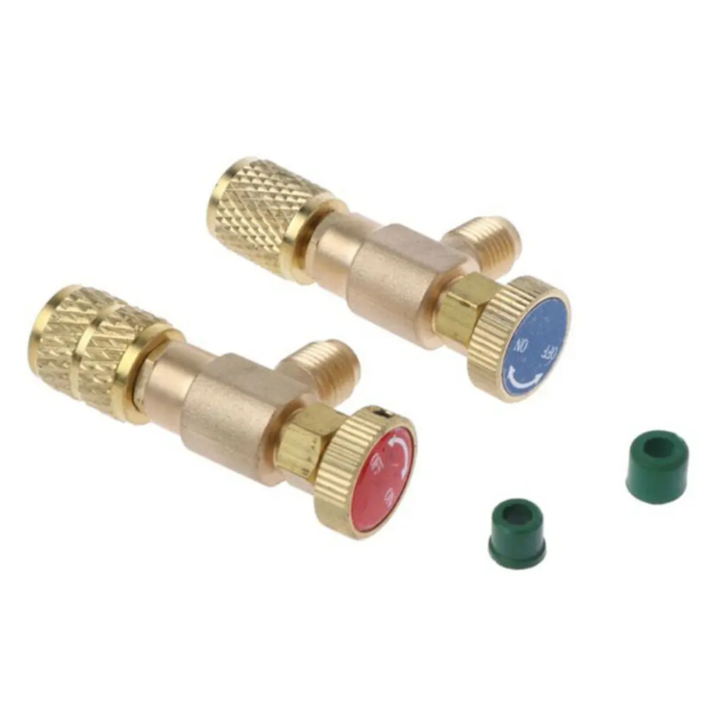 

2pcs Refrigeration Charging Air Conditioning Adapter For R410A R22 1/4" Liquid Safety Valve Hose R22 Copper Adapter