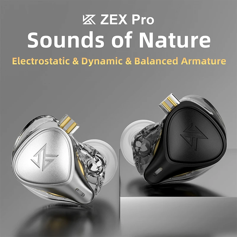 KZ-ZEX Pro In-Ear HIFI Headset, eletrostático, dinâmico, equilibrado, cabo destacável, fone de ouvido, cancelamento de ruído, es
KZ-ZEX Pro In-Ear HIFI Headset, eletrostático, dinâmico, equilibrado, cabo destacável, fone de ouvido, cancelamento de ruído, es