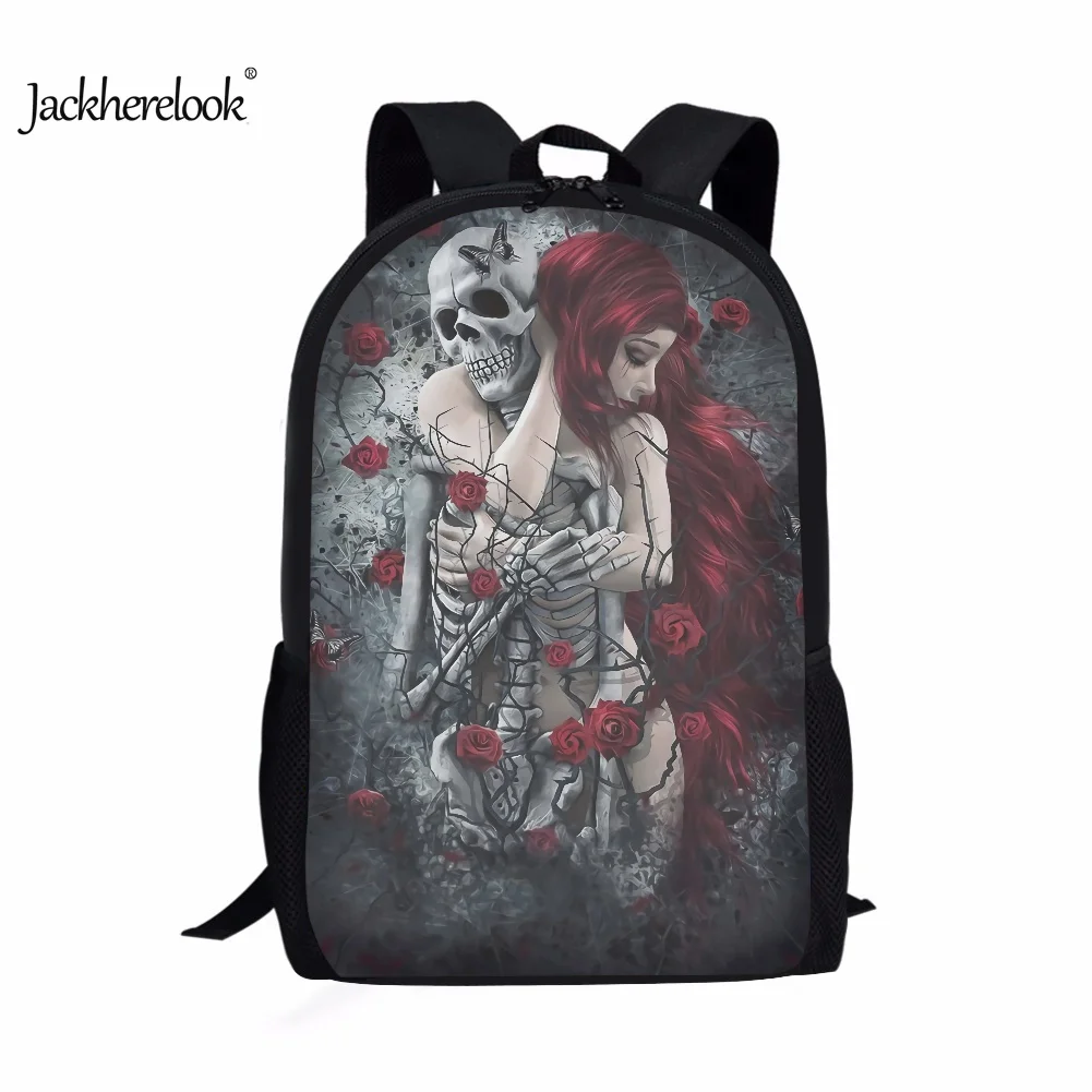 Jackherelook Cool Gothic Girls School Bags Fashion Skull Floral School Bag for Kids Student Personalized Custom Backpack Mochila
Jackherelook Cool Gothic Girls School Bags Fashion Skull Floral School Bag for Kids Student Personalized Custom Backpack Mochila
