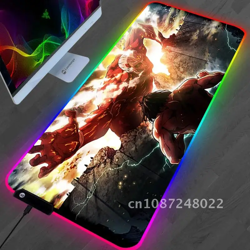 RGB Attack on Titan Mouse Pad Gamer PC Completo Table Gaming Accessories Mousepad Keyboard Laptop Computer Speed Mice Desk Mat
RGB Attack on Titan Mouse Pad Gamer PC Completo Table Gaming Accessories Mousepad Keyboard Laptop Computer Speed Mice Desk Mat