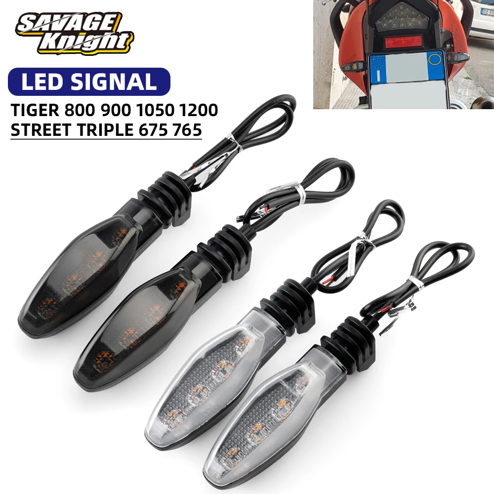

LED Turn Signal Light For Tiger 660 800 850 900 1050 1200 Daytona Street Triple 675 765 1050 1200 Motorcycle Flasher Indicator