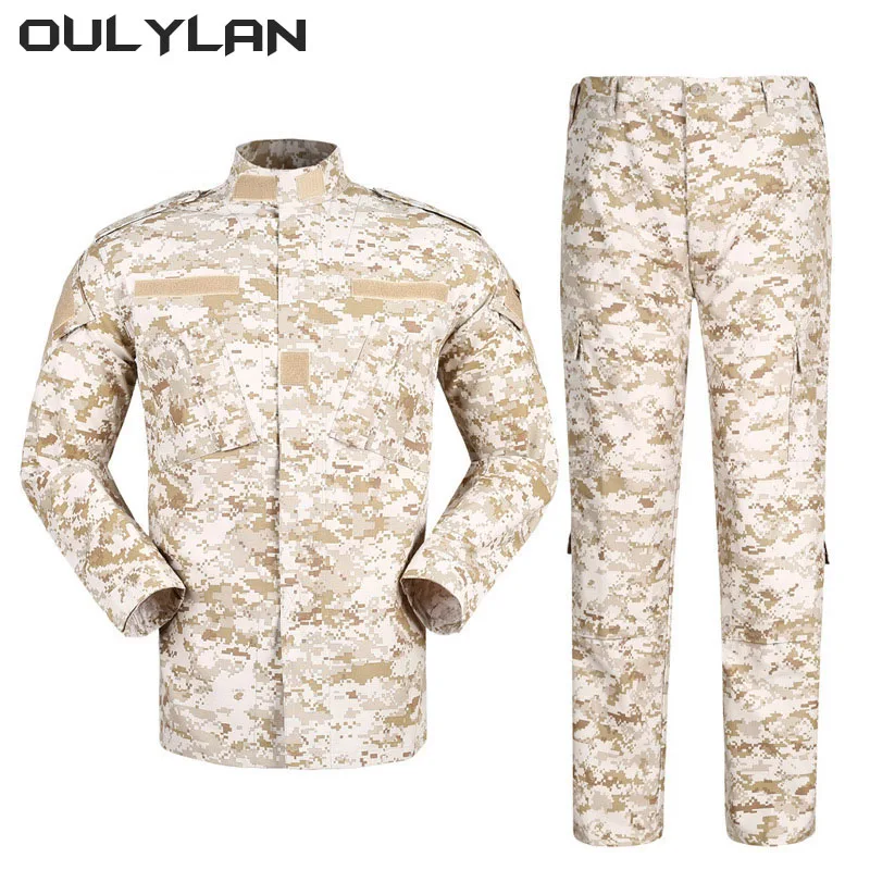 

Oulylan Camouflage Militar Hunting Clothes Combat Uniform Camo Tactical Suit Men Special Forces Coat Pant Fishing