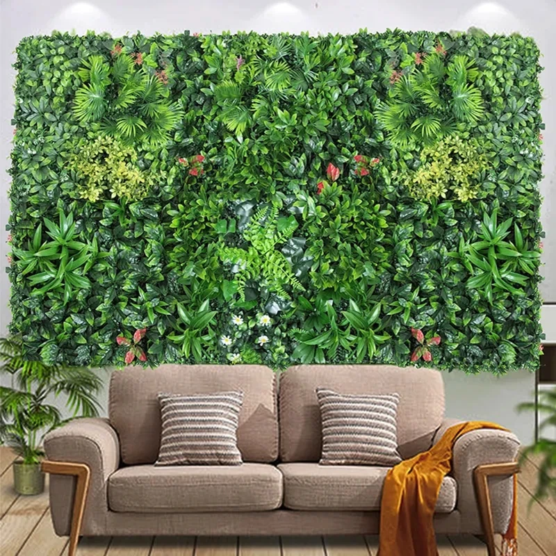 

50x50CM Artificial Plants Grass Wall Backdrop Outdoor Indoor Wedding Decor Boxwood Hedge Panels Fence Greenery Walls Wall Decor