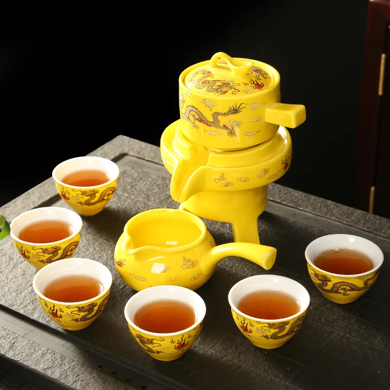 

8 Pcs Ceramic Travel Tea Sets Chinese Portable Ceramic Bone China Teaset Gaiwan Teacup Porcelain Tea Cup The Kung Fu Teapot Set