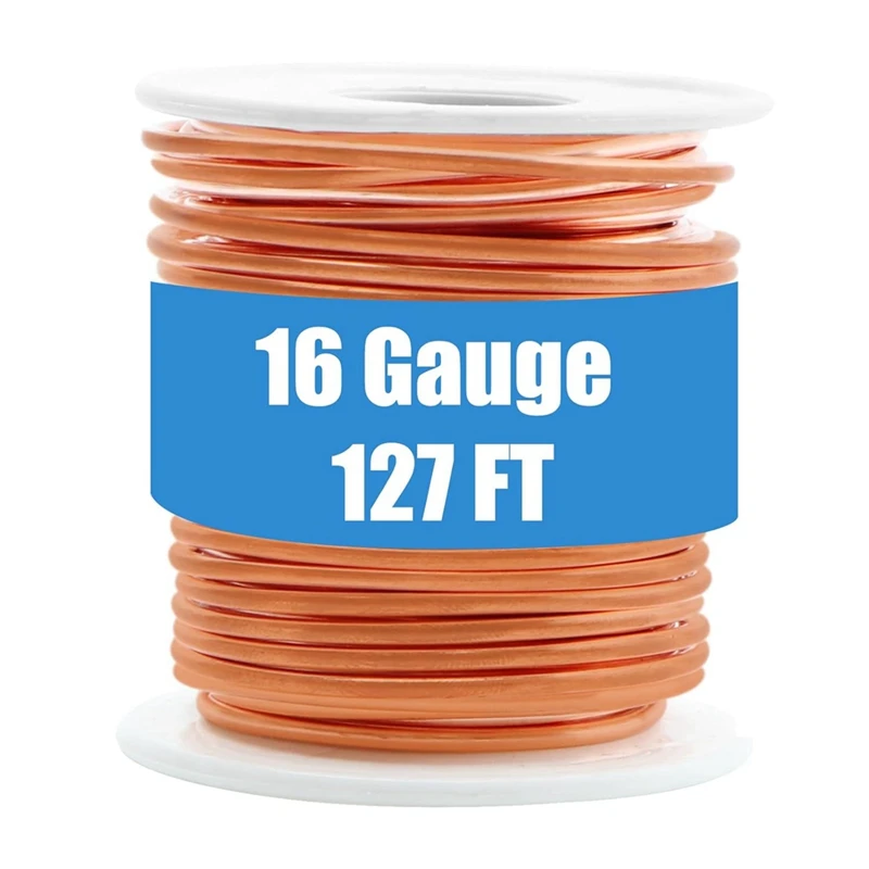 

Copper Wire, 99.9% Soft Pure Bare Copper Wire For Gardening, Electroculture,16 Gauge/ 1.3 Mm Diameter, 127 Feet,1 Pound Durable