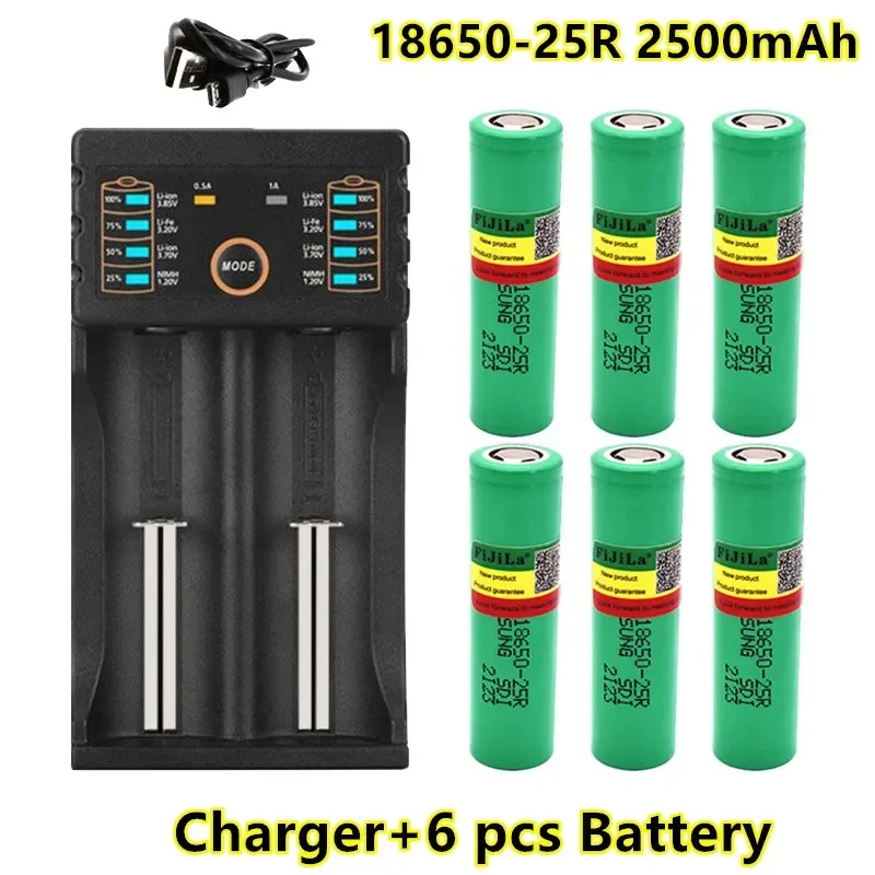 100% New Original 18650 2500mah battery INR18650 25R 20A discharge lithium batteries+ charger
100% New Original 18650 2500mah battery INR18650 25R 20A discharge lithium batteries+ charger