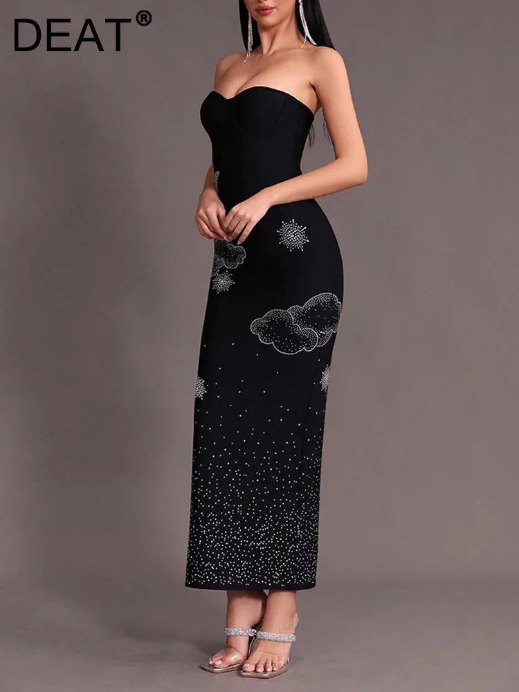 DEAT Elegant Dress Strapless Rhinestone Slim Waist Back Split Solid Women's Evening Party Dresses 2024 Summer New Fashion 35Z747
DEAT Elegant Dress Strapless Rhinestone Slim Waist Back Split Solid Women's Evening Party Dresses 2024 Summer New Fashion 35Z747