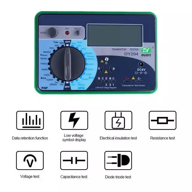 Multi-function Digital Transistor DC Parameter Tester 1000V Reverse Voltage Capacitance SCR FET Tester
Multi-function Digital Transistor DC Parameter Tester 1000V Reverse Voltage Capacitance SCR FET Tester