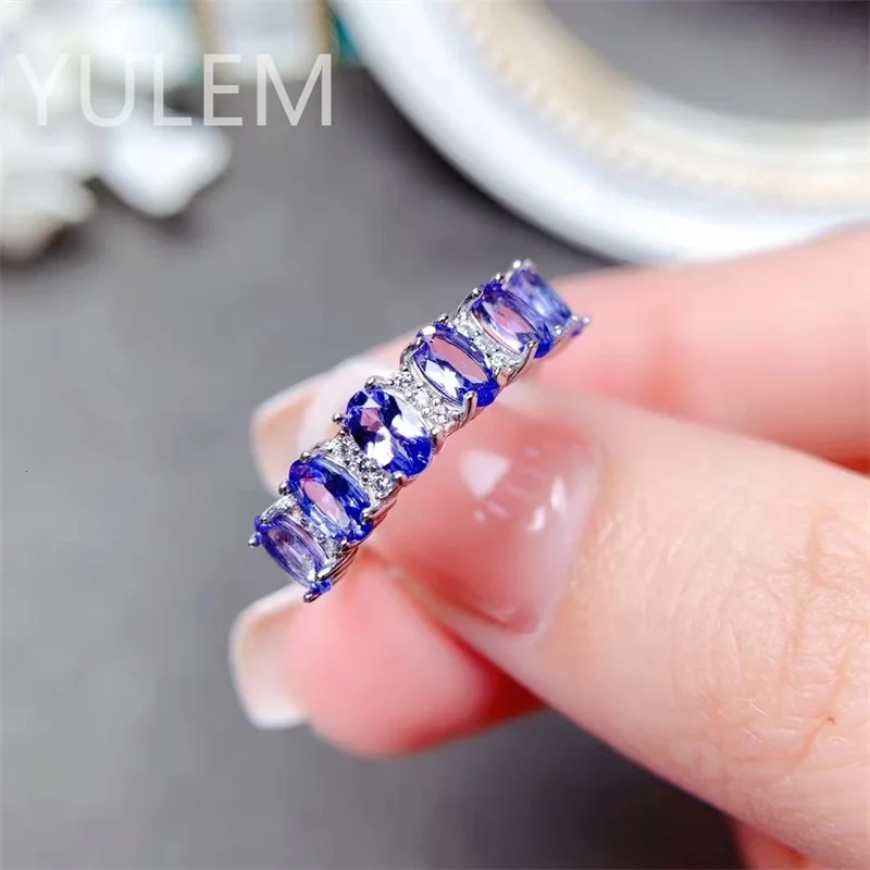 YUKEM 925 пробы серебряные кольца с драгоценным камнем, кольцо с натуральным танзанитом, декабрь, камень-талисман для женщин 3x5 мм
YUKEM 925 пробы серебряные кольца с драгоценным камнем, кольцо с натуральным танзанитом, декабрь, камень-талисман для женщин 3x5 мм