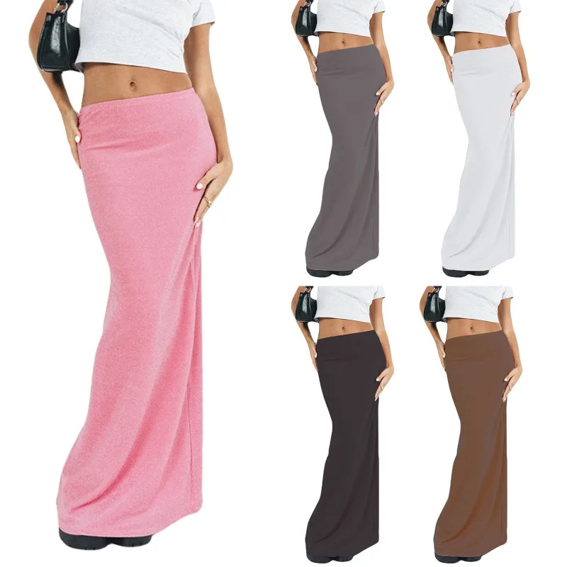 Sexy Solid Color Bodycon Maxi Skirt for Women - Low Waist Pencil Skirt with Elegant Design Perfect for Summer Parties
Sexy Solid Color Bodycon Maxi Skirt for Women - Low Waist Pencil Skirt with Elegant Design Perfect for Summer Parties