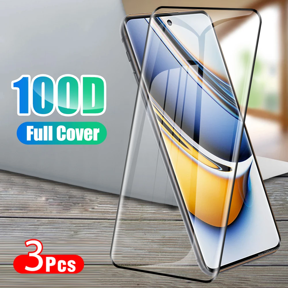 

3Pcs For Realme 11 Pro Plus 2023 Full glue curved screen protector Realme11pro 11pro 11 pro HD Tempered Glass 6.67 inches