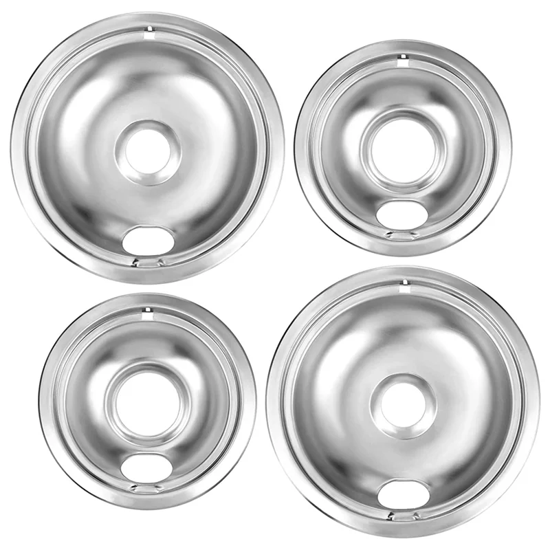 Drip Pan Kit,Universal Chrome Burner Drip Bowls Replacement for Whirlpool Kitchen Aid Range W10278125 W10196405 W1019640
Drip Pan Kit,Universal Chrome Burner Drip Bowls Replacement for Whirlpool Kitchen Aid Range W10278125 W10196405 W1019640