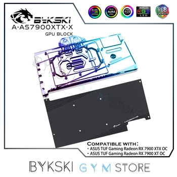 Bykski-GPU 워터 블록 사파이어 Radeon RX 7900 XTX 니트로   그래픽 카드, 백플레이트 워터 쿨러 A-SP7900XTX-X 포함