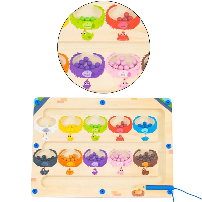Y1UB Maze Bead Board PenHolding Color Sorting Game Preschools Montessori Counting Toy
Y1UB Maze Bead Board PenHolding Color Sorting Game Preschools Montessori Counting Toy