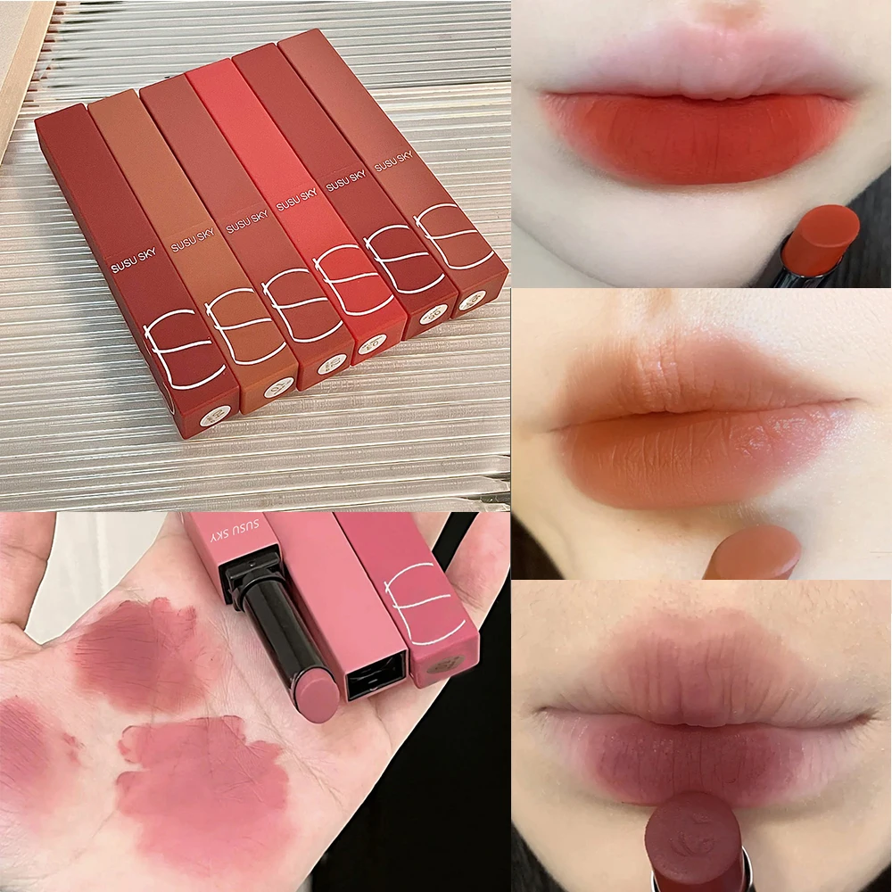 Sexy Red Pink Velvet Nude Lipsticks Woman Cosmetics Maquiagem 1PC Makeup Matte Lipstick Waterproof Long Lasting Lip Stick
Sexy Red Pink Velvet Nude Lipsticks Woman Cosmetics Maquiagem 1PC Makeup Matte Lipstick Waterproof Long Lasting Lip Stick