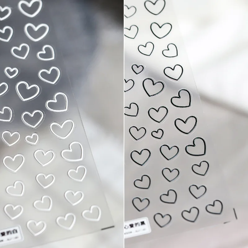 1 Sheet Love Heart Designs Nail Sticker High Quality Valentines's Day Black White Self-adhesive Transfer Sliders Nail Decoration
1 Sheet Love Heart Designs Nail Sticker High Quality Valentines's Day Black White Self-adhesive Transfer Sliders Nail Decoration