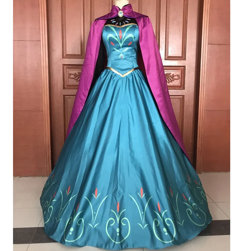 Movie Ice Snow Queen Elsa Cosplay Costume Adult Women Dress With Cloak Fancy Halloween Party Gown Custom Made Size
Movie Ice Snow Queen Elsa Cosplay Costume Adult Women Dress With Cloak Fancy Halloween Party Gown Custom Made Size