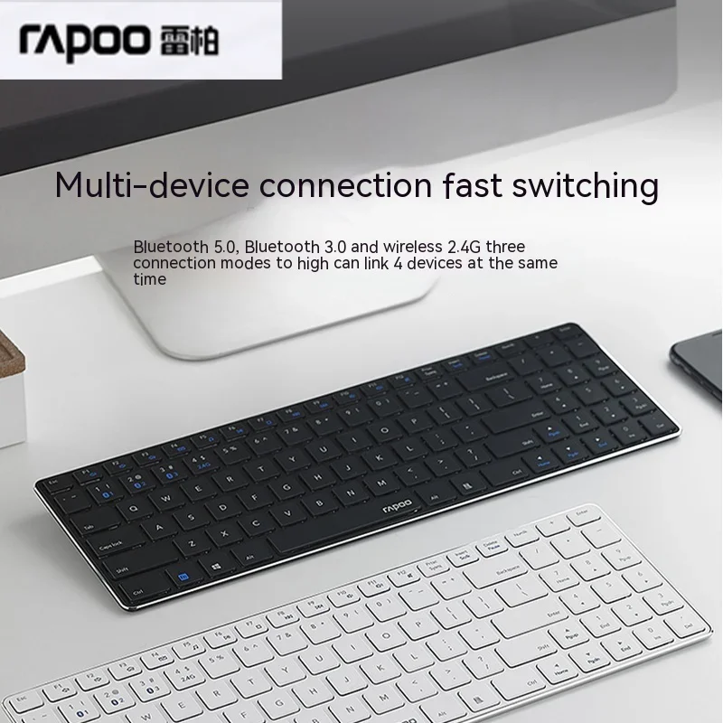 Ультратонкая и легкая Bluetooth-клавиатура Rapoo 99 клавиш, беспроводная беззвучная Офисная Клавиатура с тремя режимами для Ipad, планшетов
Ультратонкая и легкая Bluetooth-клавиатура Rapoo 99 клавиш, беспроводная беззвучная Офисная Клавиатура с тремя режимами для Ipad, планшетов