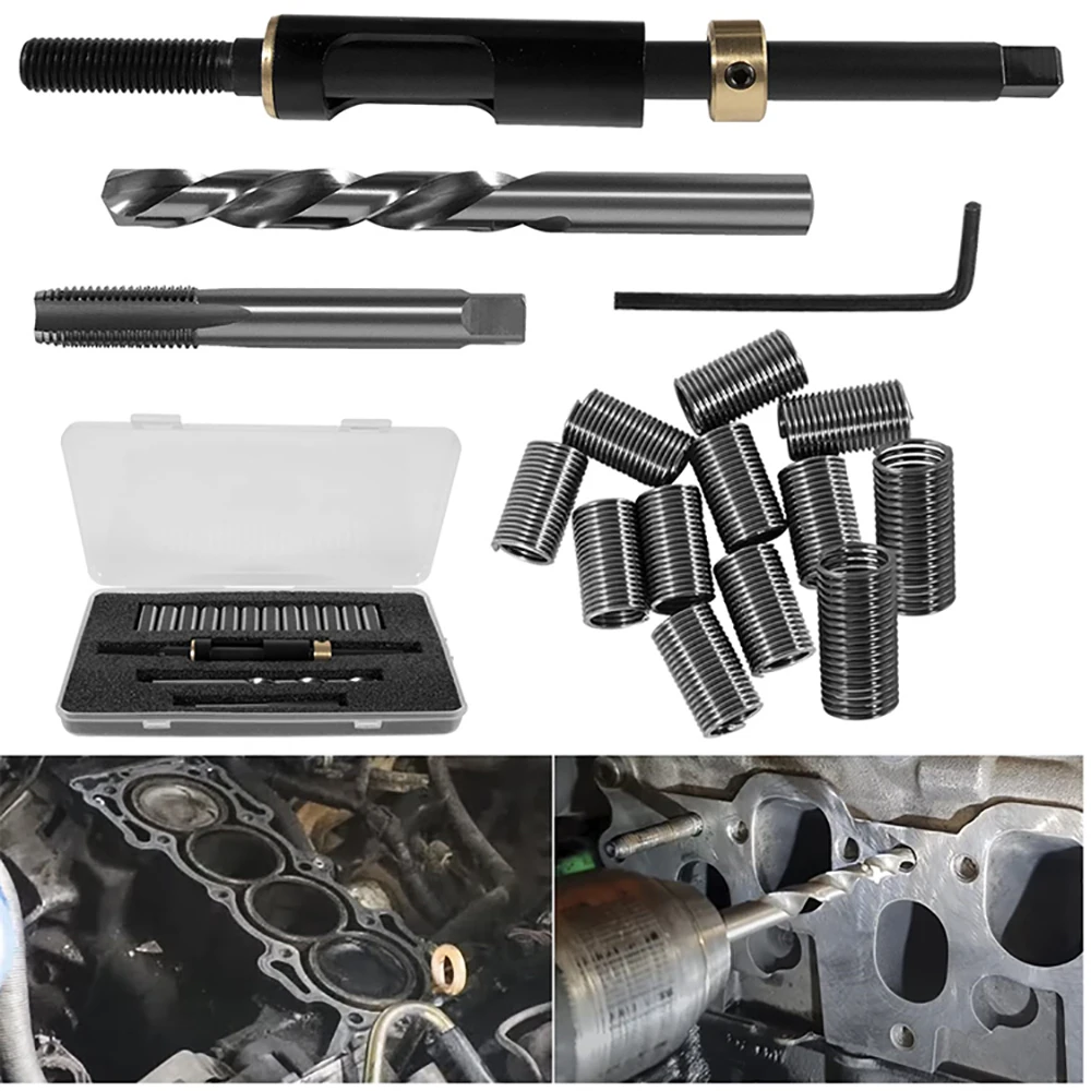 35119S Metric Head Bolt Thread Repair Kit for Cadillac, Honda, Nissan, Toyota, Scion Isuzu M11X1.5 Universal Head Bolt Tool
35119S Metric Head Bolt Thread Repair Kit for Cadillac, Honda, Nissan, Toyota, Scion Isuzu M11X1.5 Universal Head Bolt Tool