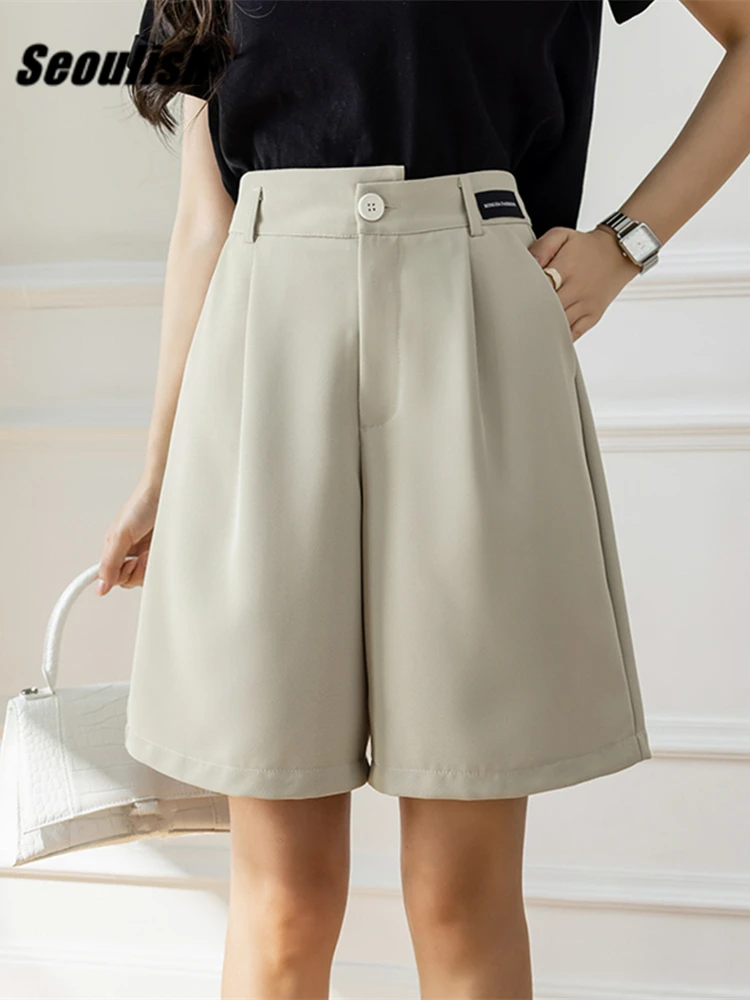 Seoulish Summer 2022 New Irregular Women Half Pants High Waist Chic Wide Leg Pant Elegant Office Loose Trousers Pocket
Seoulish Summer 2022 New Irregular Women Half Pants High Waist Chic Wide Leg Pant Elegant Office Loose Trousers Pocket