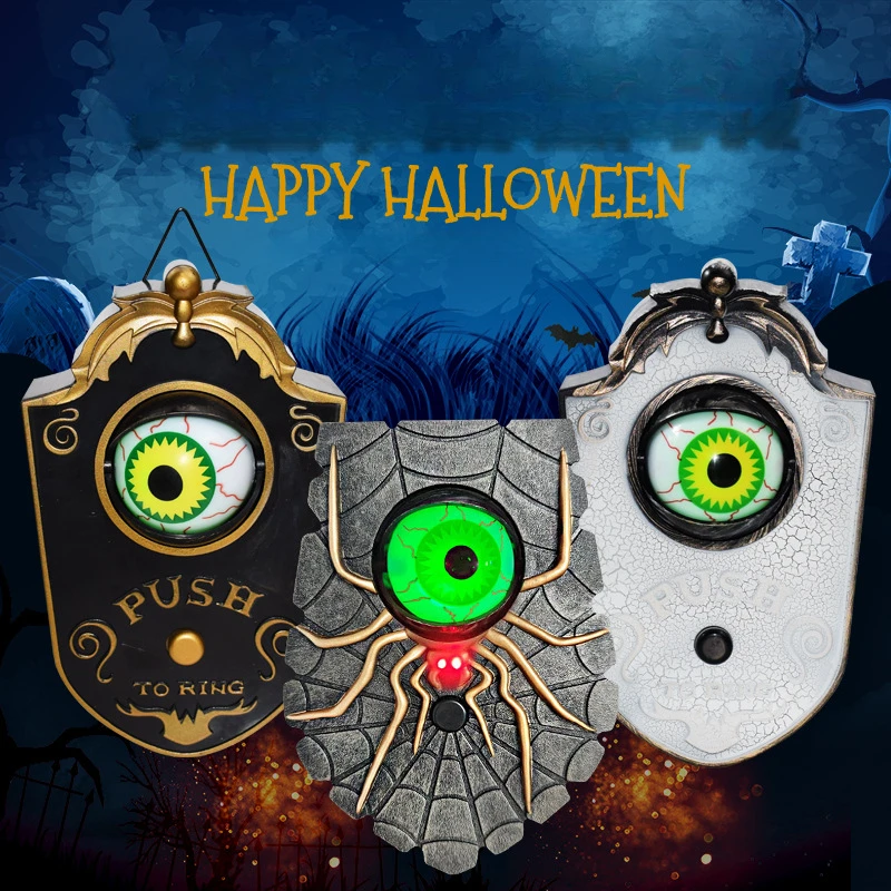 Halloween One Eyed Doorbell Haunted Decoration Horror Props Glowing Hanging Piece Door Hanging Doorbell Eyeball Practical Jokes
Halloween One Eyed Doorbell Haunted Decoration Horror Props Glowing Hanging Piece Door Hanging Doorbell Eyeball Practical Jokes