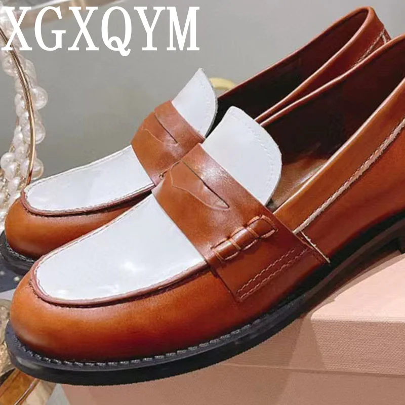 

Spring Summer Women Walking Flat Loafers Runway Designer Round Toe Slip On Ladies Lazy Shoes High Quality Low Heel Causal Shoes