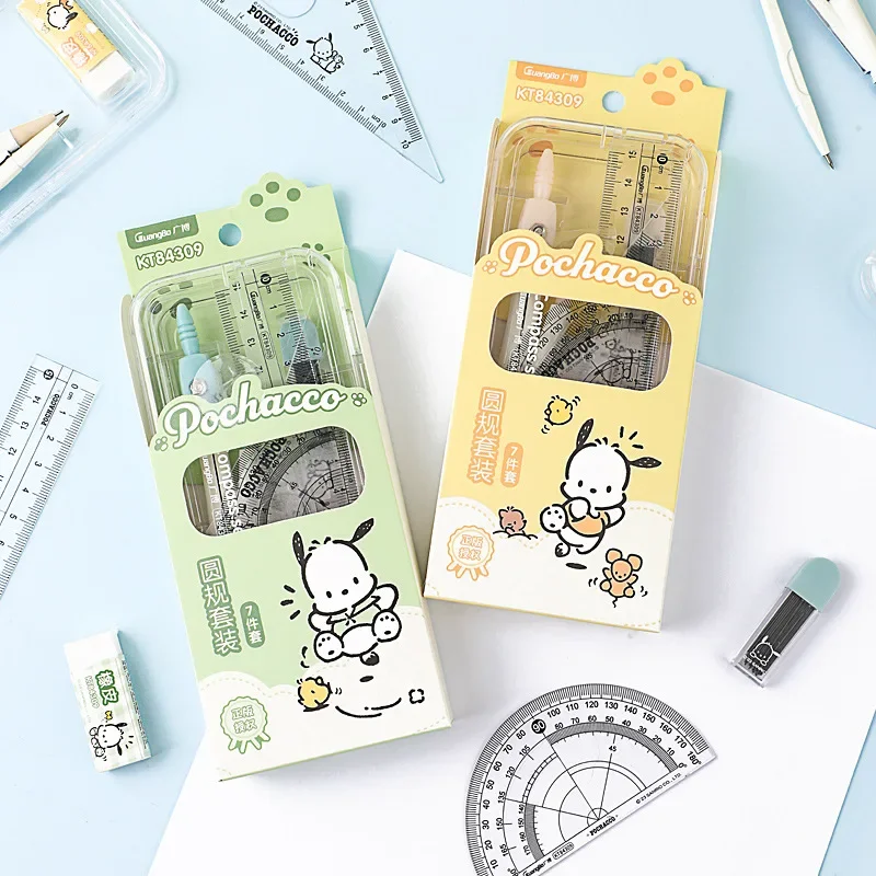 New Sanrio Kawaii Anime Cartoon series Pachacco Creative Cute Learning Ruler 7-piece Set Multi-functional Student Painting Tool
New Sanrio Kawaii Anime Cartoon series Pachacco Creative Cute Learning Ruler 7-piece Set Multi-functional Student Painting Tool