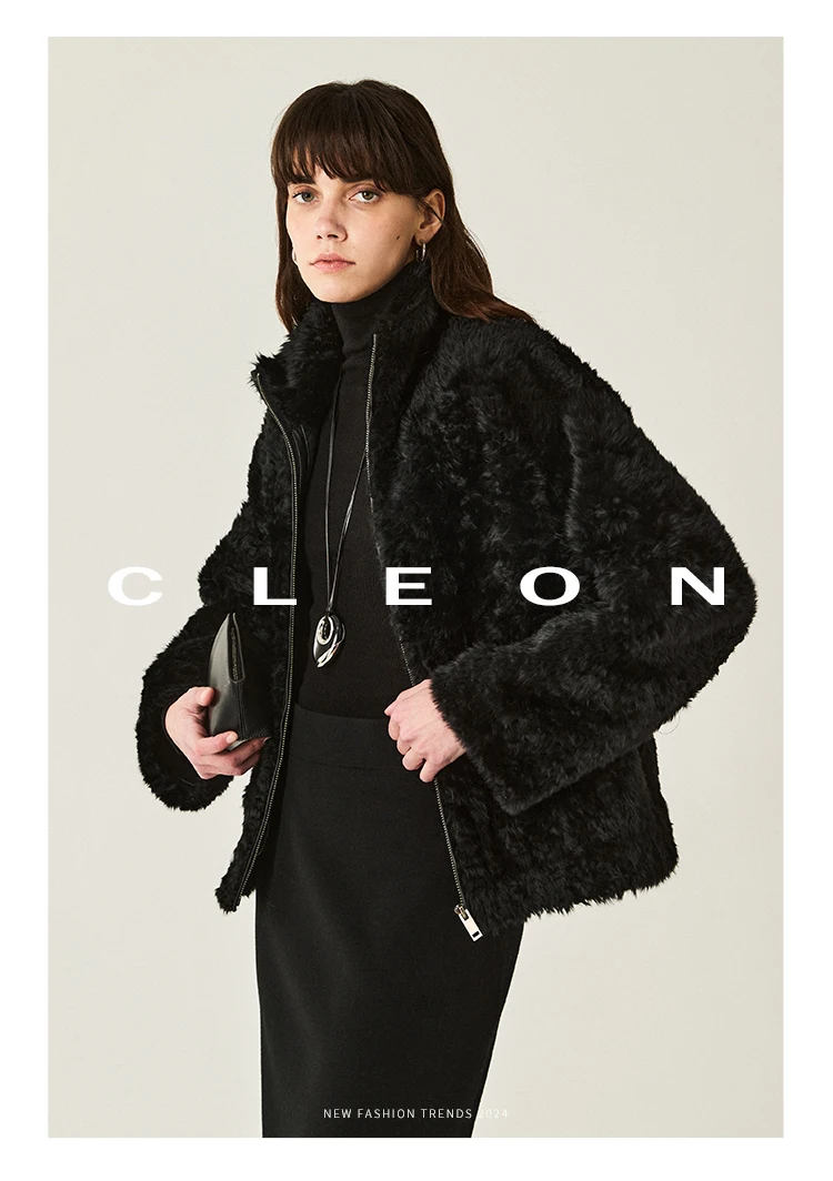 High-end Luxury Lacon Lamb Fur Cropped Winter Jackets for Women 2025 Simple Stand Collar Genuine Leather Real Fur Shearling Coat High-end Luxury Lacon Lamb Fur Cropped Winter Jackets for Women 2025 Simple Stand Collar Genuine Leather Real Fur Shearling Coat