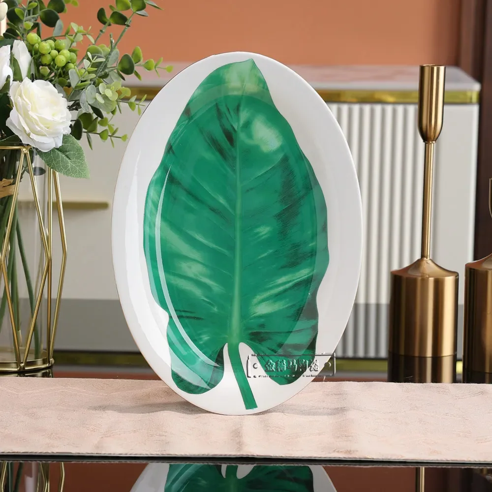 European Creative Fish Plate Large Steamed Fish Plate Sushi Plate Green Leaf Fish Plate Housewarming Gift
European Creative Fish Plate Large Steamed Fish Plate Sushi Plate Green Leaf Fish Plate Housewarming Gift