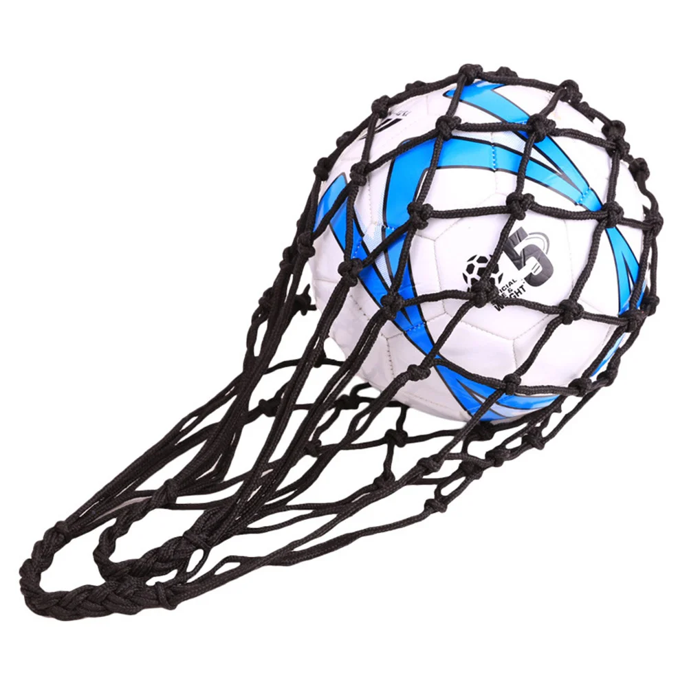 

Strong Sports Ball Net Bag Single Basketball Volleyball Football Carrier(Black)